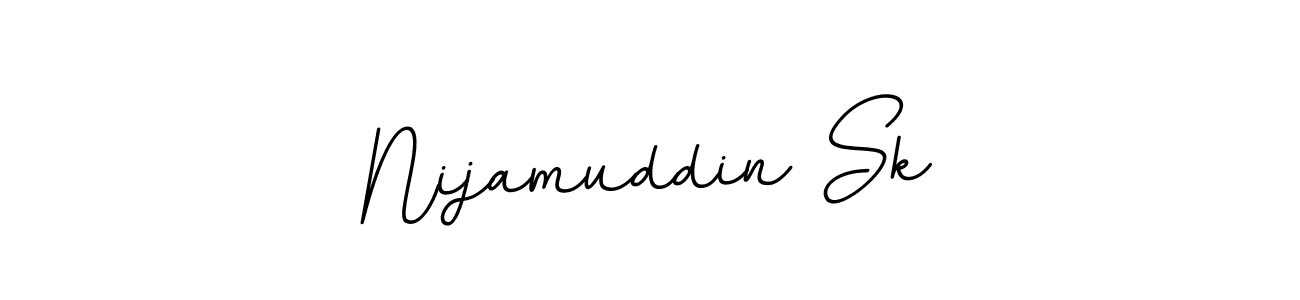 How to make Nijamuddin Sk name signature. Use BallpointsItalic-DORy9 style for creating short signs online. This is the latest handwritten sign. Nijamuddin Sk signature style 11 images and pictures png