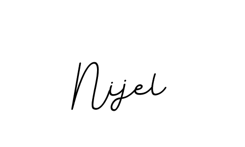Use a signature maker to create a handwritten signature online. With this signature software, you can design (BallpointsItalic-DORy9) your own signature for name Nijel. Nijel signature style 11 images and pictures png