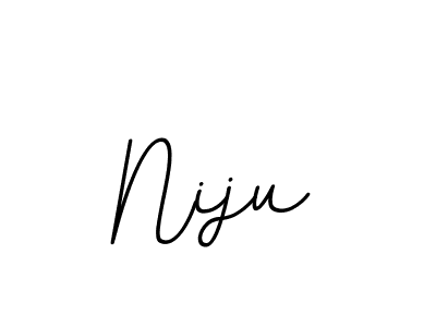 Create a beautiful signature design for name Niju. With this signature (BallpointsItalic-DORy9) fonts, you can make a handwritten signature for free. Niju signature style 11 images and pictures png