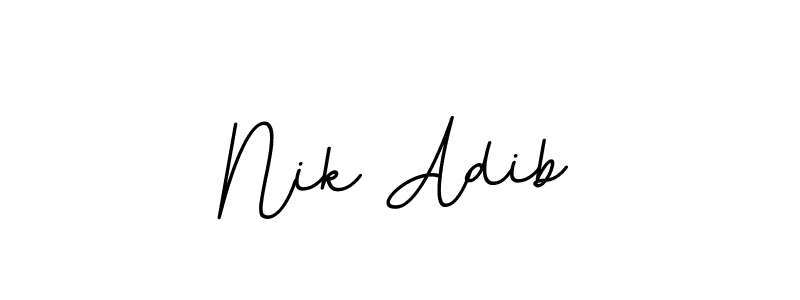 You can use this online signature creator to create a handwritten signature for the name Nik Adib. This is the best online autograph maker. Nik Adib signature style 11 images and pictures png