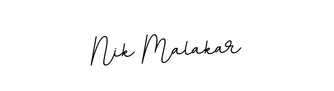 Create a beautiful signature design for name Nik Malakar. With this signature (BallpointsItalic-DORy9) fonts, you can make a handwritten signature for free. Nik Malakar signature style 11 images and pictures png