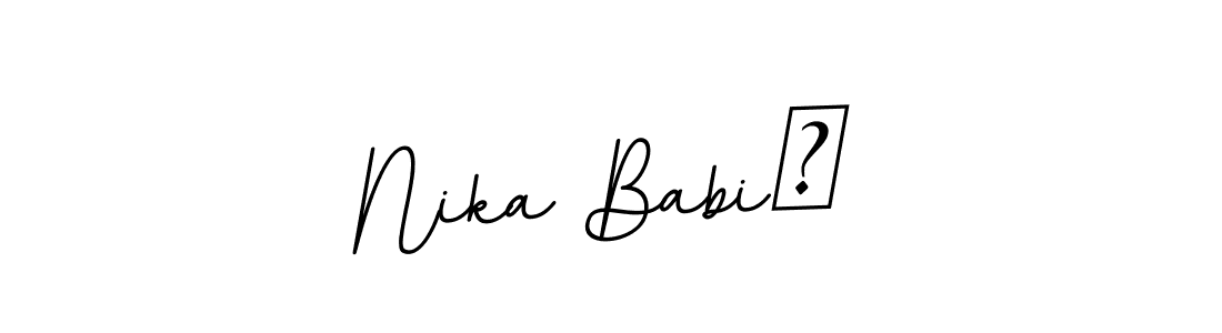 Make a beautiful signature design for name Nika BabiĆ. With this signature (BallpointsItalic-DORy9) style, you can create a handwritten signature for free. Nika BabiĆ signature style 11 images and pictures png