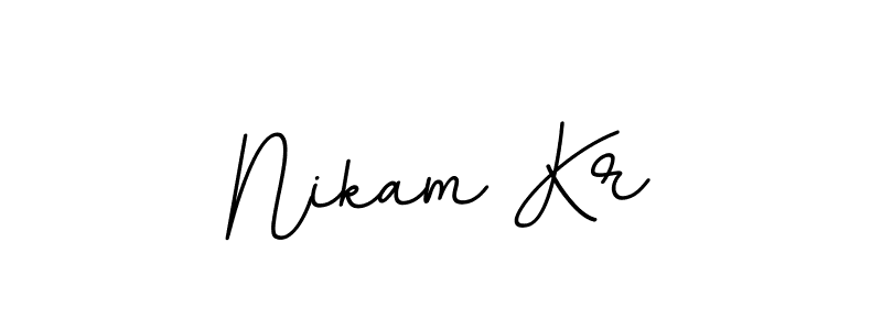Nikam Kr stylish signature style. Best Handwritten Sign (BallpointsItalic-DORy9) for my name. Handwritten Signature Collection Ideas for my name Nikam Kr. Nikam Kr signature style 11 images and pictures png