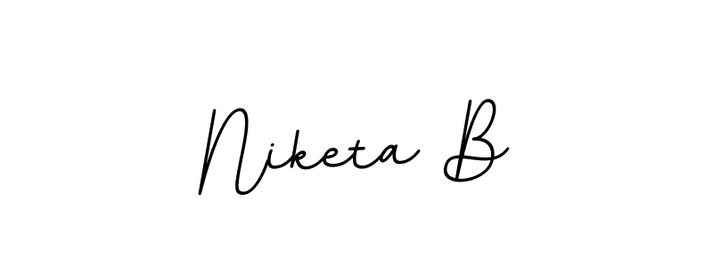 Also You can easily find your signature by using the search form. We will create Niketa B name handwritten signature images for you free of cost using BallpointsItalic-DORy9 sign style. Niketa B signature style 11 images and pictures png
