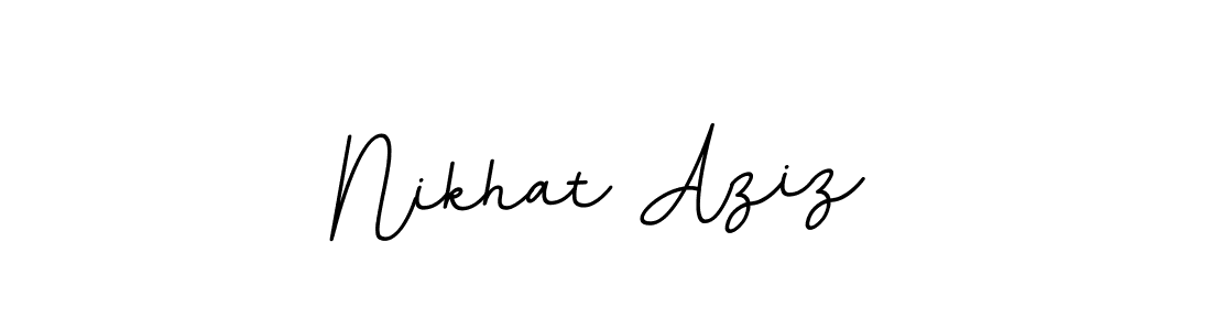 Design your own signature with our free online signature maker. With this signature software, you can create a handwritten (BallpointsItalic-DORy9) signature for name Nikhat Aziz. Nikhat Aziz signature style 11 images and pictures png