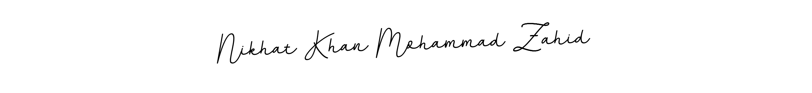 You should practise on your own different ways (BallpointsItalic-DORy9) to write your name (Nikhat Khan Mohammad Zahid) in signature. don't let someone else do it for you. Nikhat Khan Mohammad Zahid signature style 11 images and pictures png