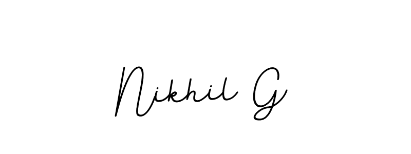 Create a beautiful signature design for name Nikhil G. With this signature (BallpointsItalic-DORy9) fonts, you can make a handwritten signature for free. Nikhil G signature style 11 images and pictures png