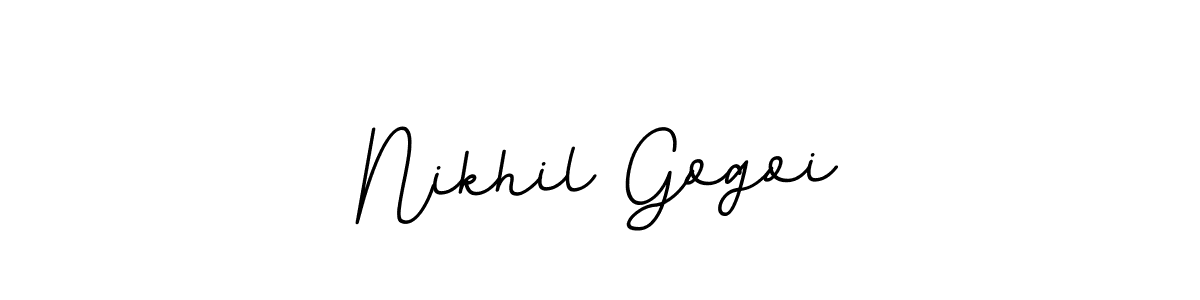 Use a signature maker to create a handwritten signature online. With this signature software, you can design (BallpointsItalic-DORy9) your own signature for name Nikhil Gogoi. Nikhil Gogoi signature style 11 images and pictures png
