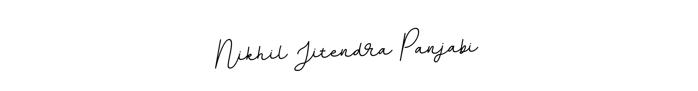 Make a beautiful signature design for name Nikhil Jitendra Panjabi. With this signature (BallpointsItalic-DORy9) style, you can create a handwritten signature for free. Nikhil Jitendra Panjabi signature style 11 images and pictures png