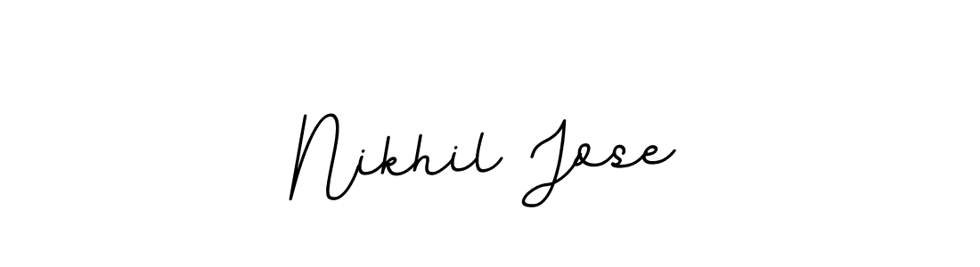Nikhil Jose stylish signature style. Best Handwritten Sign (BallpointsItalic-DORy9) for my name. Handwritten Signature Collection Ideas for my name Nikhil Jose. Nikhil Jose signature style 11 images and pictures png