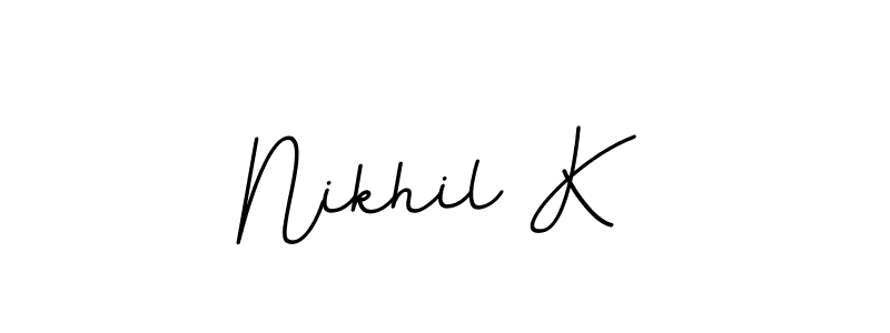 Design your own signature with our free online signature maker. With this signature software, you can create a handwritten (BallpointsItalic-DORy9) signature for name Nikhil K. Nikhil K signature style 11 images and pictures png