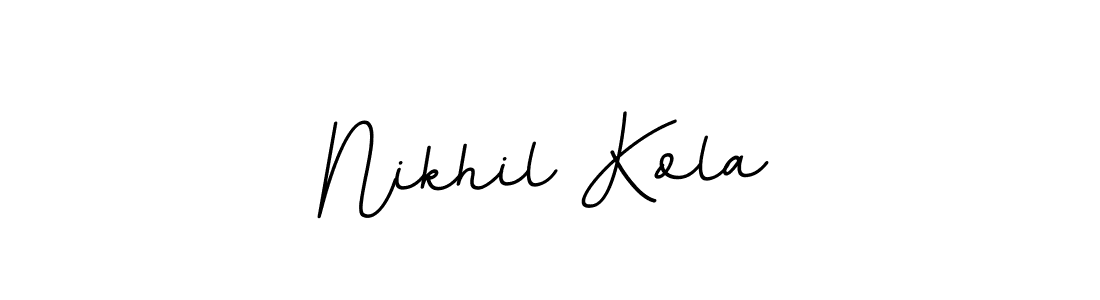 Create a beautiful signature design for name Nikhil Kola. With this signature (BallpointsItalic-DORy9) fonts, you can make a handwritten signature for free. Nikhil Kola signature style 11 images and pictures png