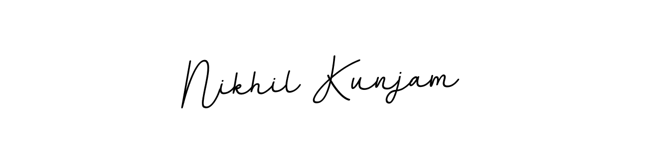 Use a signature maker to create a handwritten signature online. With this signature software, you can design (BallpointsItalic-DORy9) your own signature for name Nikhil Kunjam. Nikhil Kunjam signature style 11 images and pictures png