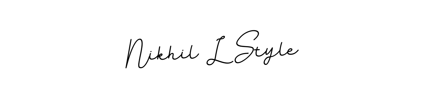 Nikhil L Style stylish signature style. Best Handwritten Sign (BallpointsItalic-DORy9) for my name. Handwritten Signature Collection Ideas for my name Nikhil L Style. Nikhil L Style signature style 11 images and pictures png