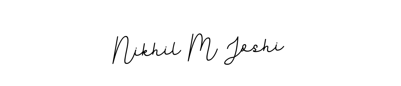 How to make Nikhil M Joshi signature? BallpointsItalic-DORy9 is a professional autograph style. Create handwritten signature for Nikhil M Joshi name. Nikhil M Joshi signature style 11 images and pictures png