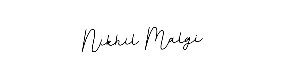 Use a signature maker to create a handwritten signature online. With this signature software, you can design (BallpointsItalic-DORy9) your own signature for name Nikhil Malgi. Nikhil Malgi signature style 11 images and pictures png