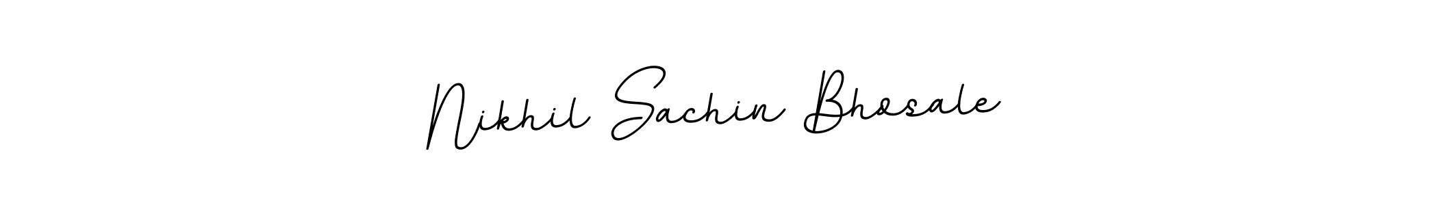 Make a beautiful signature design for name Nikhil Sachin Bhosale. With this signature (BallpointsItalic-DORy9) style, you can create a handwritten signature for free. Nikhil Sachin Bhosale signature style 11 images and pictures png