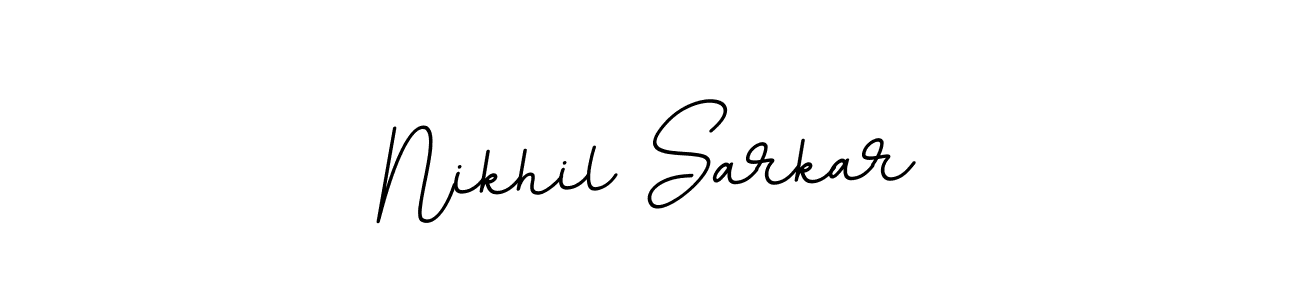 Design your own signature with our free online signature maker. With this signature software, you can create a handwritten (BallpointsItalic-DORy9) signature for name Nikhil Sarkar. Nikhil Sarkar signature style 11 images and pictures png