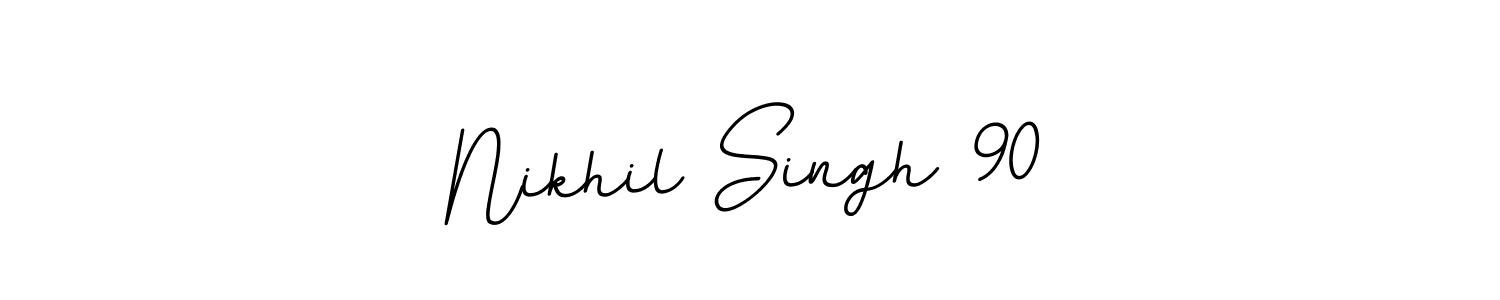 Design your own signature with our free online signature maker. With this signature software, you can create a handwritten (BallpointsItalic-DORy9) signature for name Nikhil Singh 90. Nikhil Singh 90 signature style 11 images and pictures png