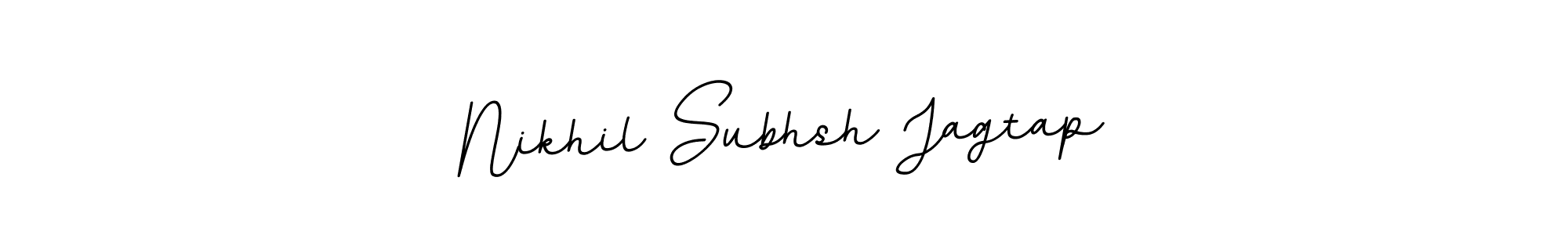Design your own signature with our free online signature maker. With this signature software, you can create a handwritten (BallpointsItalic-DORy9) signature for name Nikhil Subhsh Jagtap. Nikhil Subhsh Jagtap signature style 11 images and pictures png