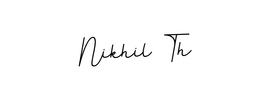 Nikhil Th stylish signature style. Best Handwritten Sign (BallpointsItalic-DORy9) for my name. Handwritten Signature Collection Ideas for my name Nikhil Th. Nikhil Th signature style 11 images and pictures png