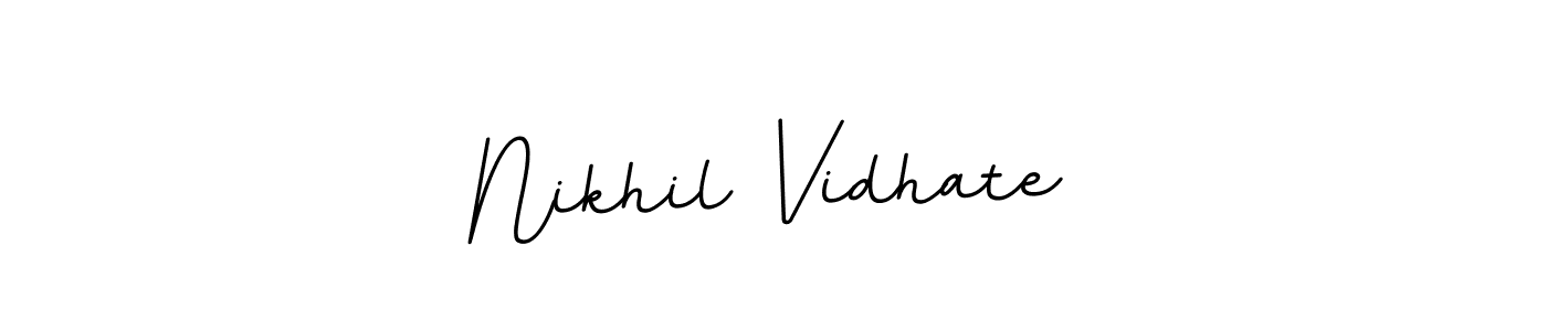 You should practise on your own different ways (BallpointsItalic-DORy9) to write your name (Nikhil Vidhate) in signature. don't let someone else do it for you. Nikhil Vidhate signature style 11 images and pictures png