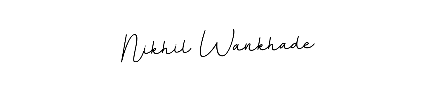 The best way (BallpointsItalic-DORy9) to make a short signature is to pick only two or three words in your name. The name Nikhil Wankhade include a total of six letters. For converting this name. Nikhil Wankhade signature style 11 images and pictures png