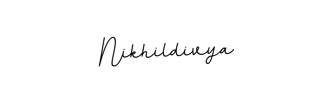 How to make Nikhildivya signature? BallpointsItalic-DORy9 is a professional autograph style. Create handwritten signature for Nikhildivya name. Nikhildivya signature style 11 images and pictures png