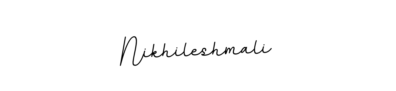 This is the best signature style for the Nikhileshmali name. Also you like these signature font (BallpointsItalic-DORy9). Mix name signature. Nikhileshmali signature style 11 images and pictures png