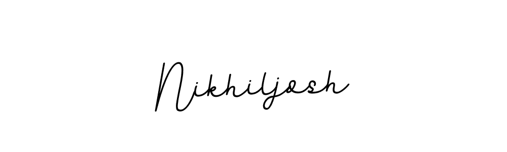 Create a beautiful signature design for name Nikhiljosh. With this signature (BallpointsItalic-DORy9) fonts, you can make a handwritten signature for free. Nikhiljosh signature style 11 images and pictures png