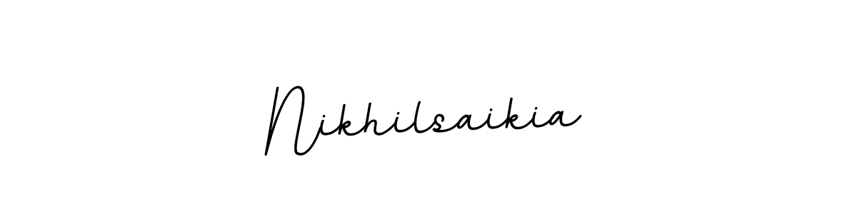 Also we have Nikhilsaikia name is the best signature style. Create professional handwritten signature collection using BallpointsItalic-DORy9 autograph style. Nikhilsaikia signature style 11 images and pictures png