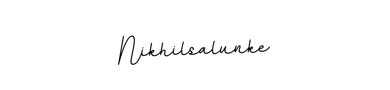 How to make Nikhilsalunke signature? BallpointsItalic-DORy9 is a professional autograph style. Create handwritten signature for Nikhilsalunke name. Nikhilsalunke signature style 11 images and pictures png