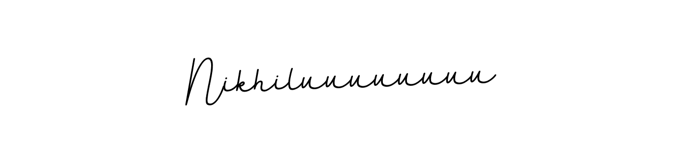 This is the best signature style for the Nikhiluuuuuuuu name. Also you like these signature font (BallpointsItalic-DORy9). Mix name signature. Nikhiluuuuuuuu signature style 11 images and pictures png