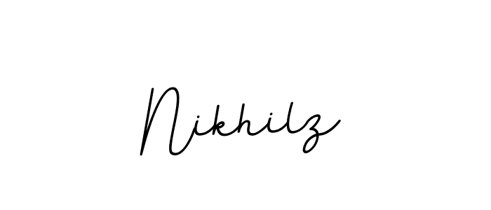 Design your own signature with our free online signature maker. With this signature software, you can create a handwritten (BallpointsItalic-DORy9) signature for name Nikhilz. Nikhilz signature style 11 images and pictures png