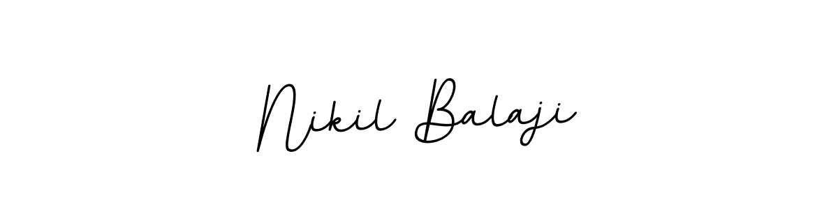 Design your own signature with our free online signature maker. With this signature software, you can create a handwritten (BallpointsItalic-DORy9) signature for name Nikil Balaji. Nikil Balaji signature style 11 images and pictures png
