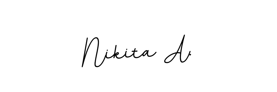 Use a signature maker to create a handwritten signature online. With this signature software, you can design (BallpointsItalic-DORy9) your own signature for name Nikita A.. Nikita A. signature style 11 images and pictures png