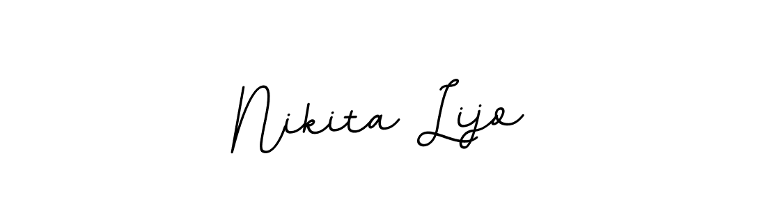 Nikita Lijo stylish signature style. Best Handwritten Sign (BallpointsItalic-DORy9) for my name. Handwritten Signature Collection Ideas for my name Nikita Lijo. Nikita Lijo signature style 11 images and pictures png