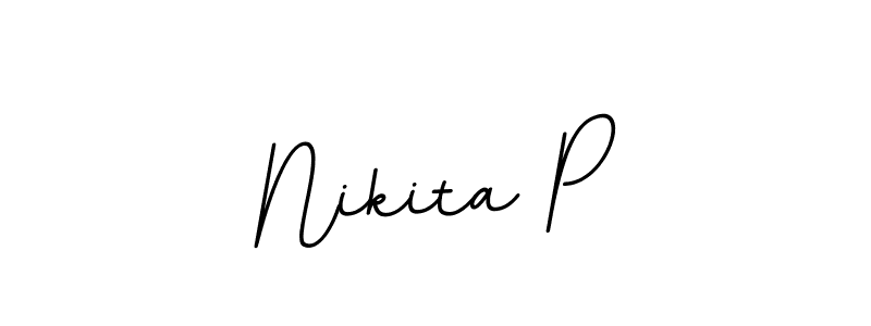This is the best signature style for the Nikita P name. Also you like these signature font (BallpointsItalic-DORy9). Mix name signature. Nikita P signature style 11 images and pictures png