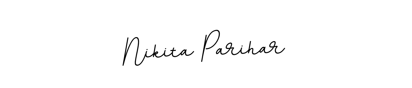 This is the best signature style for the Nikita Parihar name. Also you like these signature font (BallpointsItalic-DORy9). Mix name signature. Nikita Parihar signature style 11 images and pictures png