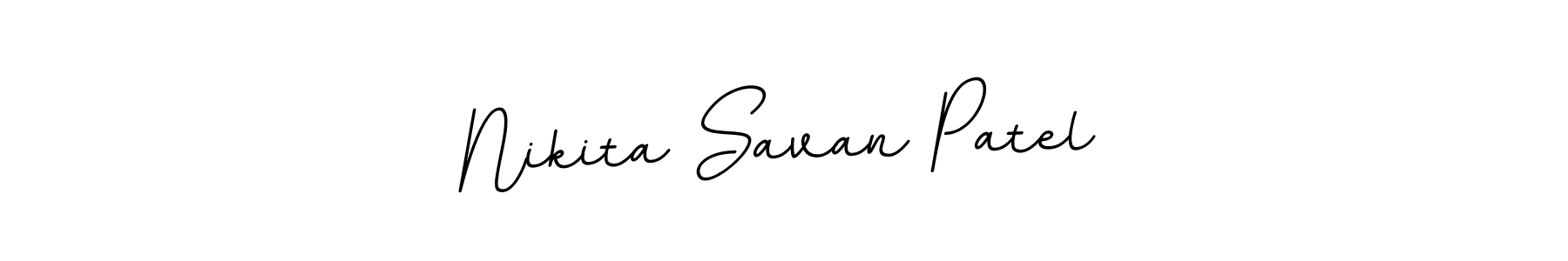 Create a beautiful signature design for name Nikita Savan Patel. With this signature (BallpointsItalic-DORy9) fonts, you can make a handwritten signature for free. Nikita Savan Patel signature style 11 images and pictures png