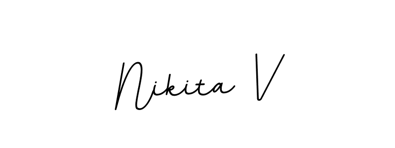 Similarly BallpointsItalic-DORy9 is the best handwritten signature design. Signature creator online .You can use it as an online autograph creator for name Nikita V. Nikita V signature style 11 images and pictures png