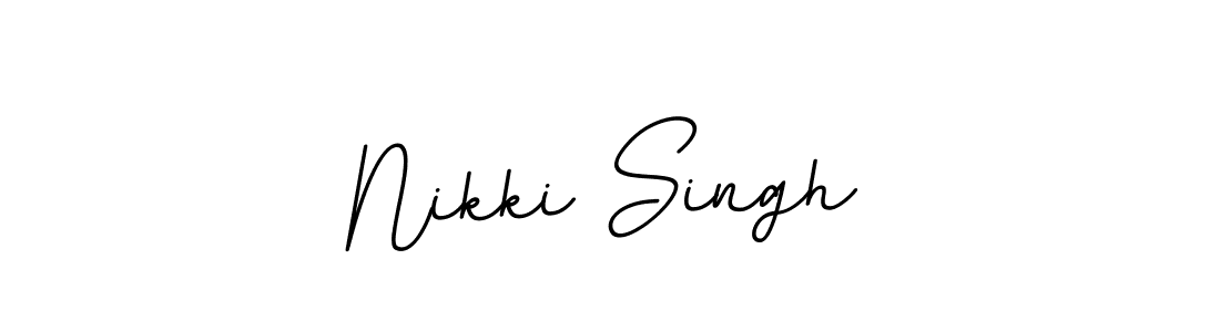 Make a beautiful signature design for name Nikki Singh. With this signature (BallpointsItalic-DORy9) style, you can create a handwritten signature for free. Nikki Singh signature style 11 images and pictures png