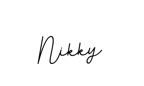 How to make Nikky signature? BallpointsItalic-DORy9 is a professional autograph style. Create handwritten signature for Nikky name. Nikky signature style 11 images and pictures png