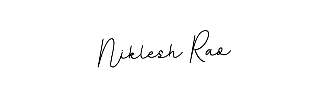 The best way (BallpointsItalic-DORy9) to make a short signature is to pick only two or three words in your name. The name Niklesh Rao include a total of six letters. For converting this name. Niklesh Rao signature style 11 images and pictures png