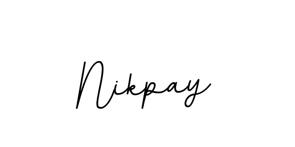 The best way (BallpointsItalic-DORy9) to make a short signature is to pick only two or three words in your name. The name Nikpay include a total of six letters. For converting this name. Nikpay signature style 11 images and pictures png