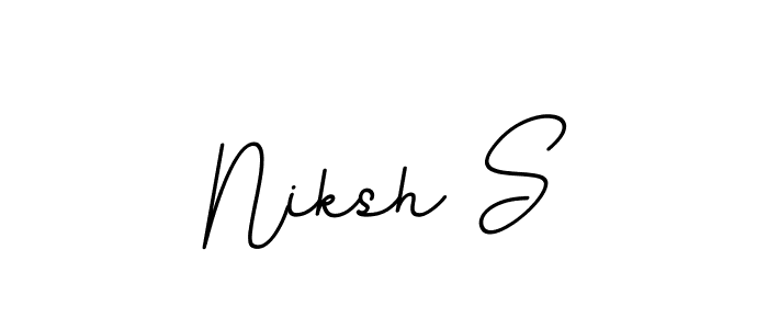 Also we have Niksh S name is the best signature style. Create professional handwritten signature collection using BallpointsItalic-DORy9 autograph style. Niksh S signature style 11 images and pictures png