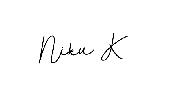 Also You can easily find your signature by using the search form. We will create Niku K name handwritten signature images for you free of cost using BallpointsItalic-DORy9 sign style. Niku K signature style 11 images and pictures png