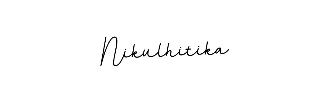 Make a beautiful signature design for name Nikulhitika. With this signature (BallpointsItalic-DORy9) style, you can create a handwritten signature for free. Nikulhitika signature style 11 images and pictures png