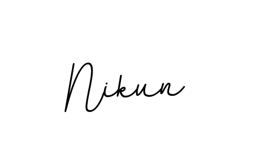 How to make Nikun name signature. Use BallpointsItalic-DORy9 style for creating short signs online. This is the latest handwritten sign. Nikun signature style 11 images and pictures png