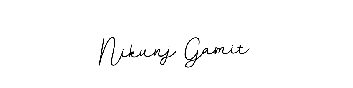 Nikunj Gamit stylish signature style. Best Handwritten Sign (BallpointsItalic-DORy9) for my name. Handwritten Signature Collection Ideas for my name Nikunj Gamit. Nikunj Gamit signature style 11 images and pictures png